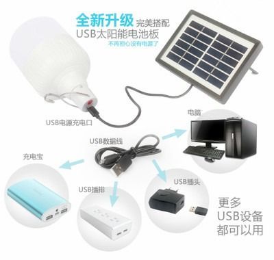 Solar rechargeable light bulb power outage emergency night market lamp street stall outdoor mobile camping travel tent portable lamp Wholesale Dubai UAE