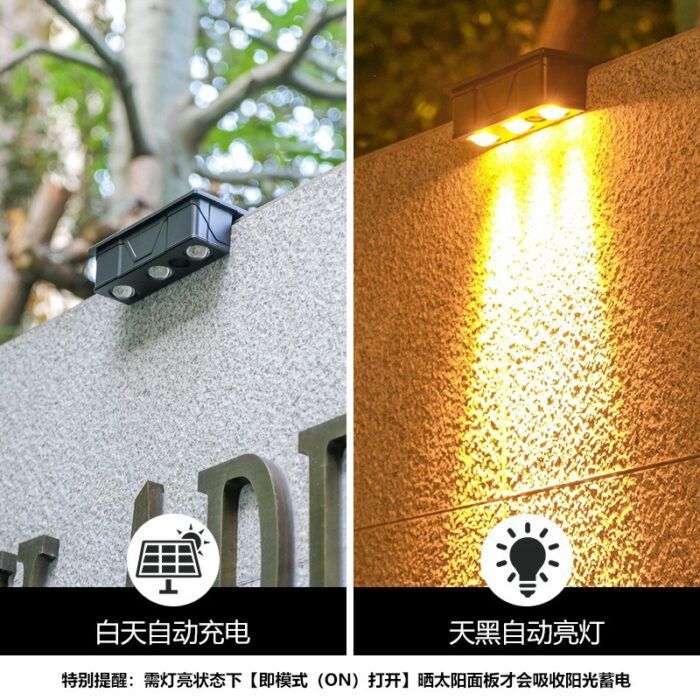 2023 New Solar Wall Lamp Outdoor Waterproof Garden Villa Fence Home Courtyard Atmosphere Fence Wall Lamp - Tradedubai.ae Wholesale B2B Market