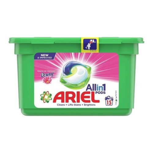 Ariel Washing Liquid Pods Touch of Freshness Downy 15Pcs – Wholesale Supplier Dubai UAE