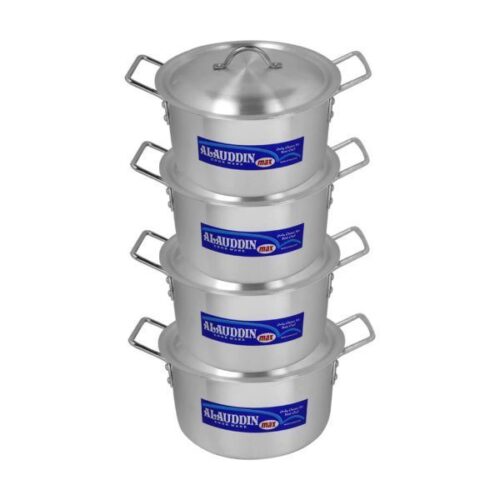 Buy Kawashis High-Quality Aluminium Cooking Pot Set of 8 Pieces with Lid - Cookware Wholesale Dubai UAE
