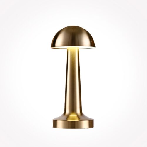 Cordless LED Night Table Lamp in Gold - Fashionable Mushroom Design - Wholesale Lighting Dealers and wholesale suppliers in Dubai UAE