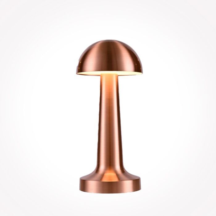 Cordless LED Night Table Lamp in Rose Gold - Fashionable Mushroom Design - Wholesale Lighting Dealers and wholesale suppliers in Dubai UAE - Tradedubai.ae Wholesale B2B Market