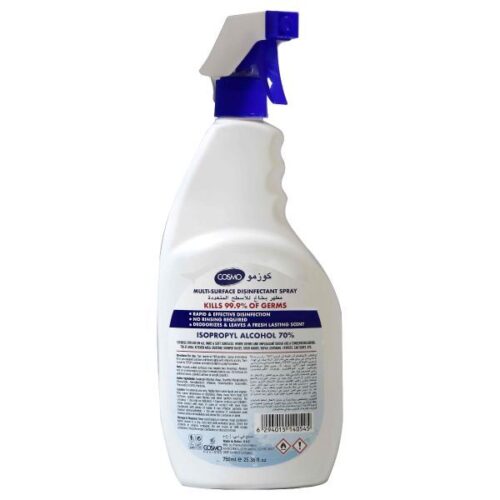 Cosmo Multi-Surface Effective Disinfectant Spray 750Ml – Wholesale Personal Care and Beauty Products Supplier Dubai UAE - Tradedubai.ae Wholesale B2B Market