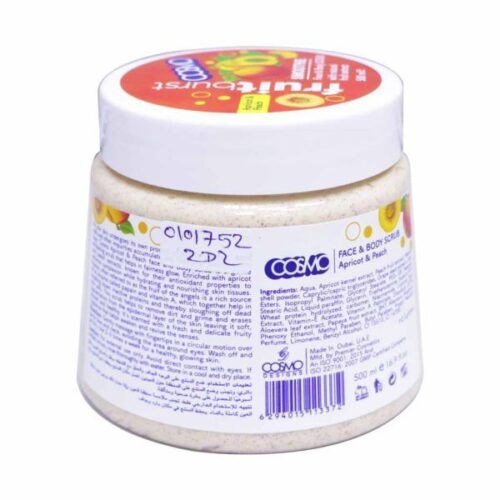 Cosmo Natural Apricot Peach Extracted Face Body Scrub 500Ml – Wholesale Personal Care and Beauty Products Supplier Dubai UAE - Tradedubai.ae Wholesale B2B Market
