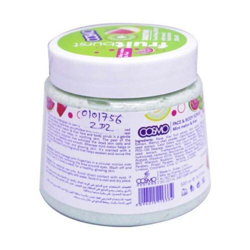 Cosmo Natural Mint Melon Kiwi Extracted Face Body Scrub 500Ml – Wholesale Personal Care and Beauty Products Supplier Dubai UAE - Tradedubai.ae Wholesale B2B Market Cosmo Natural Mint Melon Kiwi Extracted Face Body Scrub 500Ml – Wholesale Personal Care and Beauty Products Supplier Dubai UAE - Tradedubai.ae Wholesale B2B Market