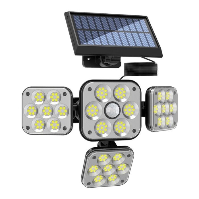 Cross-border new 4-head rotating solar light outdoor LED remote control split body induction courtyard street light1 - Tradedubai.ae Wholesale B2B Market