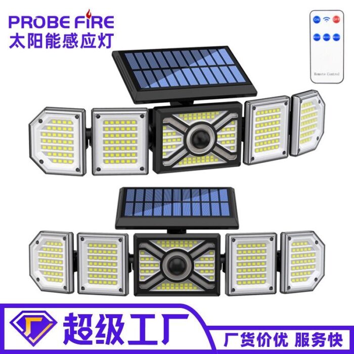 Cross-border new 5-head solar light outdoor garden light human body LED sensor light home wall solar wall light – Wholesale Solar Products and Solar Lights Supplier Dubai UAE - Tradedubai.ae Wholesale B2B Market