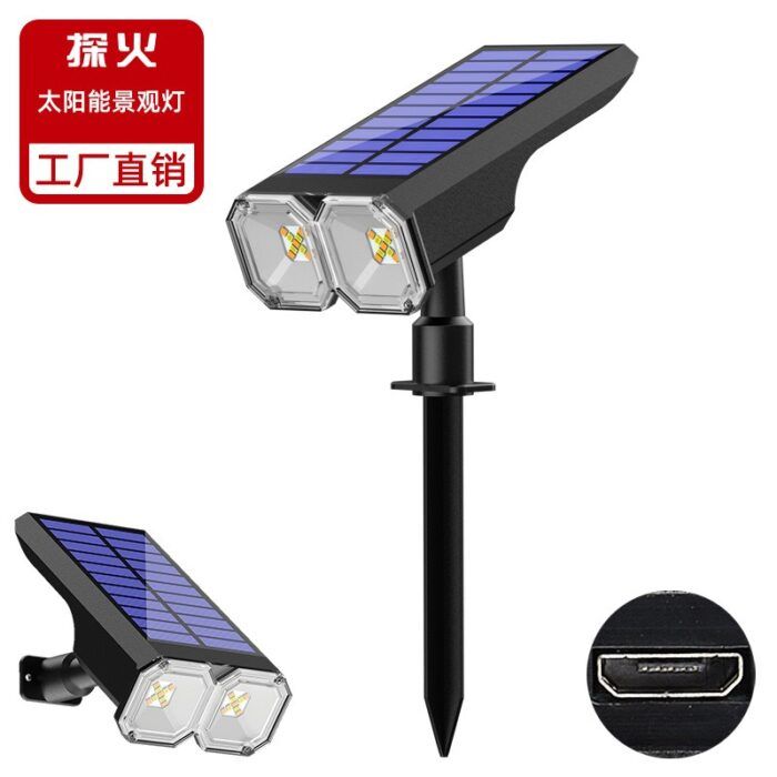 Cross-border new solar ground lamp courtyard lawn lamp LED yellow and white light outdoor waterproof landscape tree spotlight – Wholesale Solar Products and Solar Lights Supplier Dubai UAE - Tradedubai.ae Wholesale B2B Market