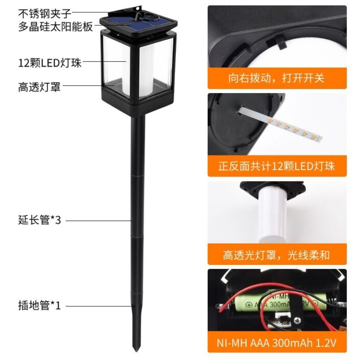 Cross-border solar lamp retro simulation dynamic flame lamp outdoor hanging ground-plug courtyard lamp garden landscape lamp – Wholesale Solar Products and Solar Lights Supplier Dubai UAE - Tradedubai.ae Wholesale B2B Market