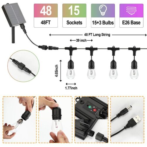 Customized 10 lights S14 light string solar lights LED decorative lights waterproof outdoor villa courtyard lights garden landscape lights – Wholesale Solar Products and Solar Lights Supplier Dubai UAE - Tradedubai.ae Wholesale B2B Market