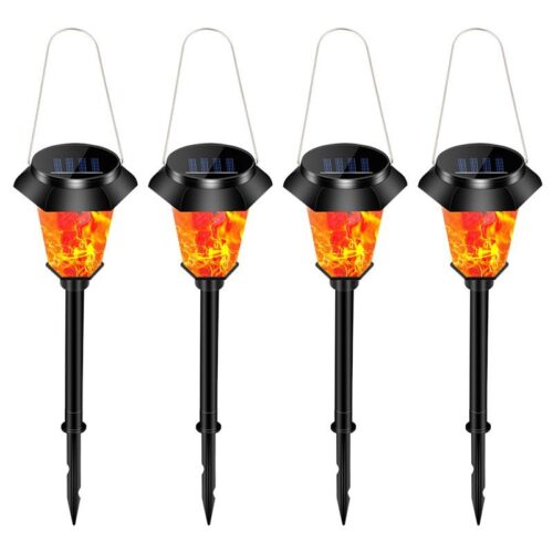 Customized new solar flame light dynamic torch light outdoor waterproof flame light led courtyard lawn light