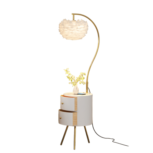Elegant Gold and White Drawer E27 Lamp Decorative Table-Stand Light - A Perfect Blend of Style and Functionality - Wholesale Lighting Dealers and wholesale suppliers in Dubai UAE
