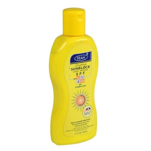 Feah Ultra High Dry Touch Sunblock Lotion SPF UV 40 200Ml Wholesale Supplier Dubai UAE - Tradedubai.ae Wholesale B2B Market Feah Ultra High Dry Touch Sunblock Lotion SPF UV 40 200Ml Wholesale Supplier Dubai UAE - Tradedubai.ae Wholesale B2B Market