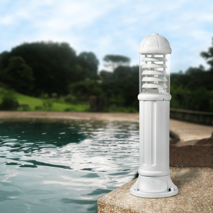 Fumagalli Sauro Bollard 800mm Resin Louvre White Without Lamp - Wholesale Lighting Dealers and wholesale suppliers in Dubai UAE