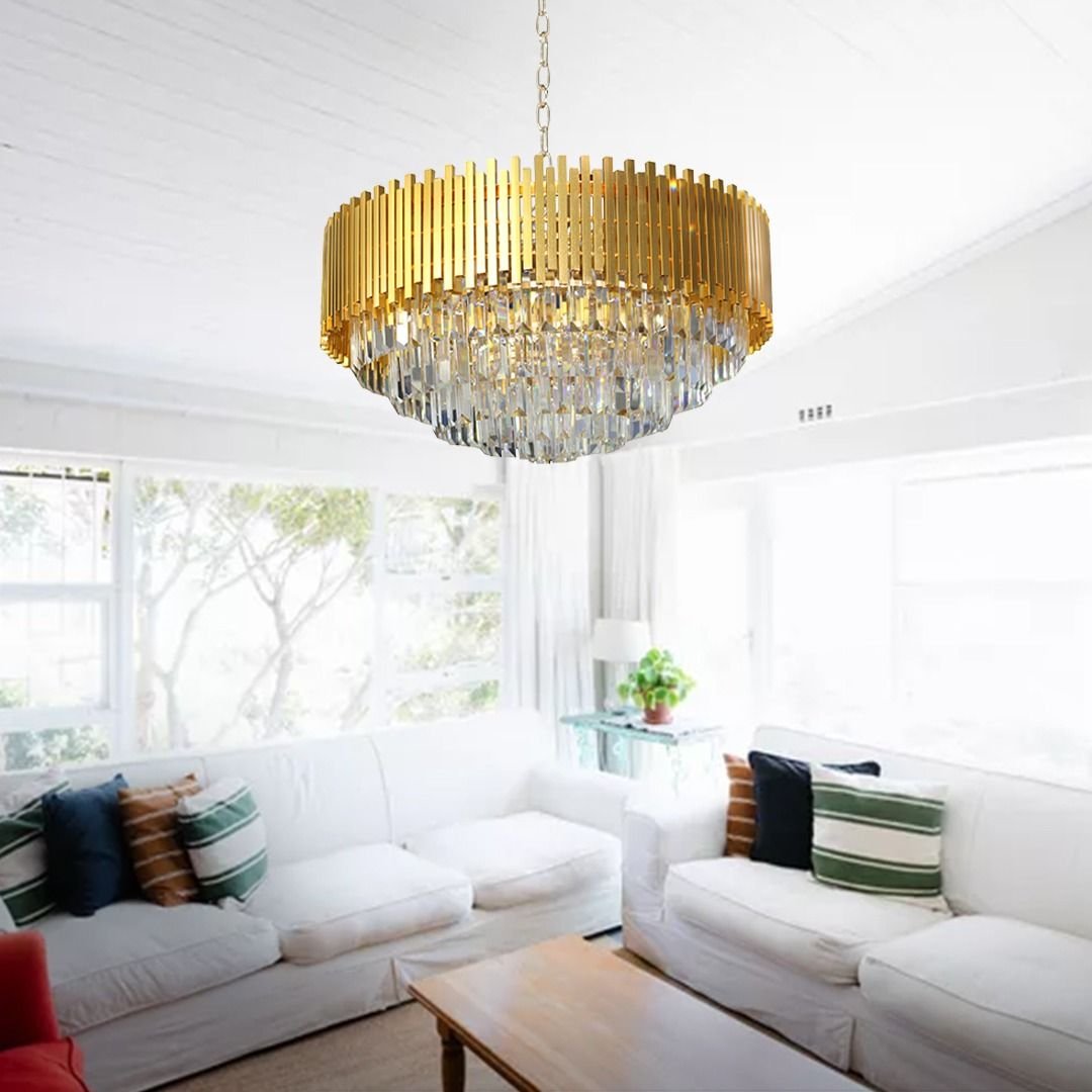 Indoor Modern Chandelier Gold Finish - 500mm Diameter - Wholesale Lighting Dealers and wholesale suppliers in Dubai UAE Indoor Modern Chandelier Gold Finish - 500mm Diameter - Wholesale Lighting Dealers and wholesale suppliers in Dubai UAE