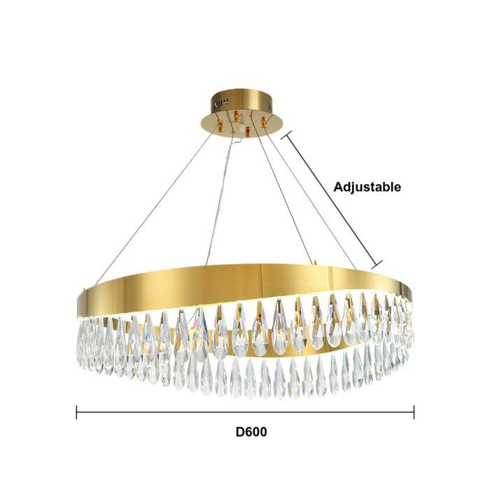 Indoor Modern Chandelier Gold Finish-Diamater 600mm - Wholesale Lighting Dealers and wholesale suppliers in Dubai UAE - Tradedubai.ae Wholesale B2B Market