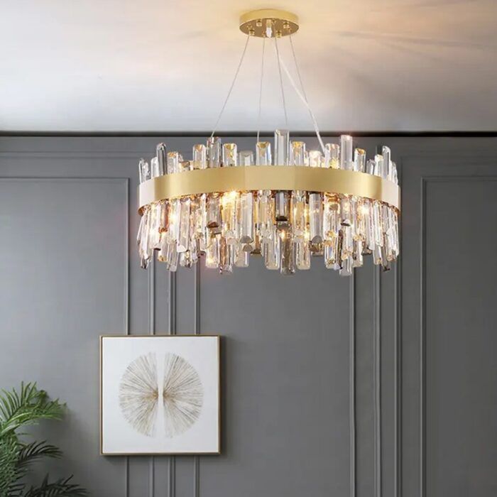 Indoor Modern Chandelier Gold Finish- Diameter 500mm - Wholesale Lighting Dealers and wholesale suppliers in Dubai UAE