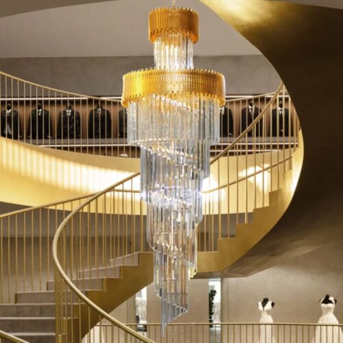 Indoor Modern Chandelier Gold finish - Diameter 800mm Height 2500mm - Wholesale Lighting Dealers and wholesale suppliers in Dubai UAE