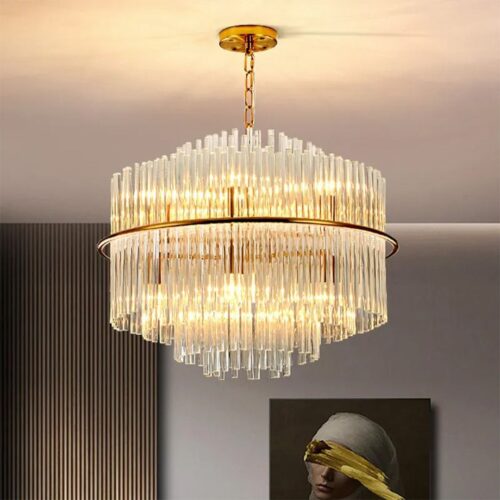 Indoor Modern Chandelier Iron Gold Finish- Diameter 500mm - Wholesale Lighting Dealers and wholesale suppliers in Dubai UAE