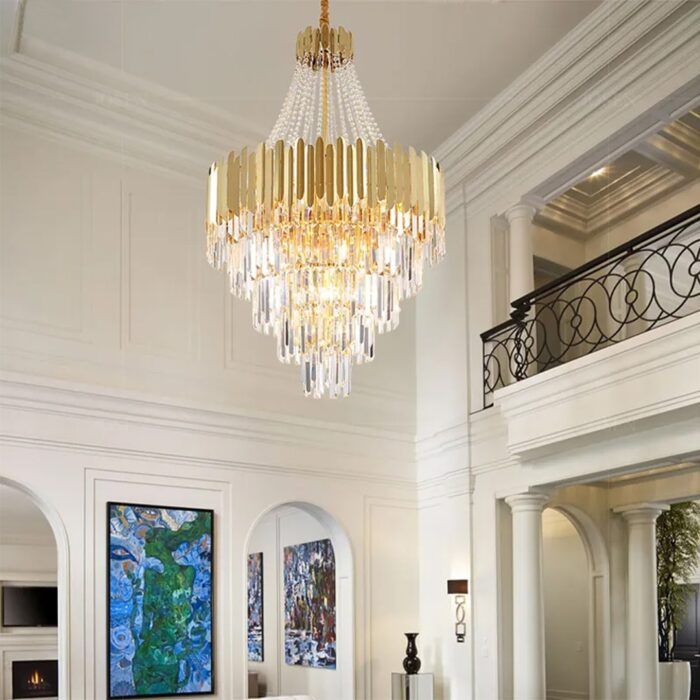 Indoor Modern Chandelier Iron Gold Finish - Wholesale Lighting Dealers and wholesale suppliers in Dubai UAE