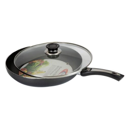 Kawashi Aluminium Non-Stick Opera Fry Pan With Glass-Lid 24Cm - Cookware Wholesale Dubai UAE