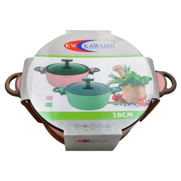 Kawashi Easy Cooking Casserole With Glasss Lid Size 28Cm - Cookware Wholesale Dubai UAE