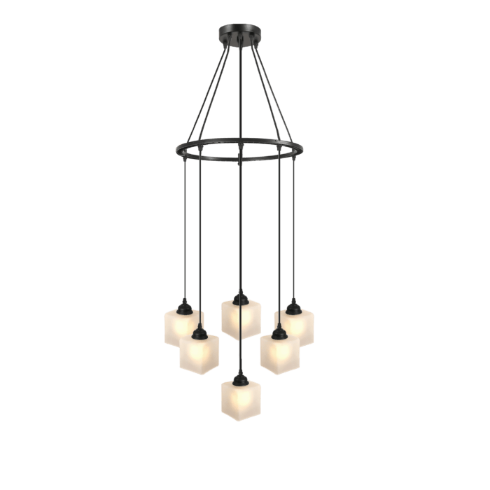 Nordic Modern Pendant Decorative Light in Sleek Black Iron Cage Design - Wholesale Lighting Dealers and wholesale suppliers in Dubai UAE