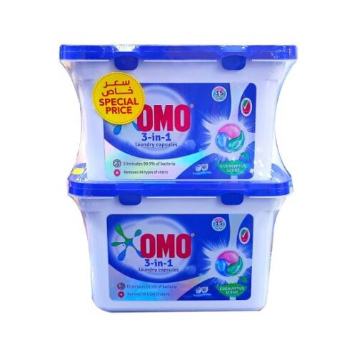 OMO 3-In-1 Laundry Detergent Capsules Eucalyptus Scent Freshness – Wholesale Supplier Dubai UAE