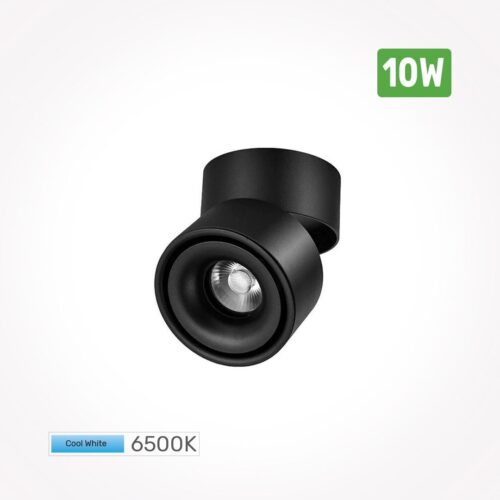 Topex Adjustable LED Surface Spot Light Black Body 10W 6000K - Litex - Wholesale Lighting Dealers and wholesale suppliers in Dubai UAE