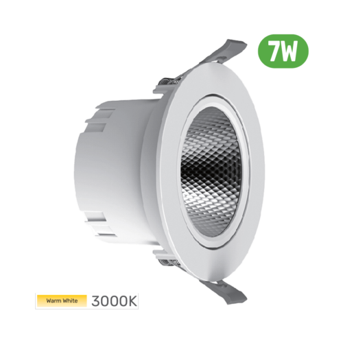 Topex Aura LED Spot Light 7 Watt Round Recessed 3000K - Wholesale Lighting Dealers and wholesale suppliers in Dubai UAE