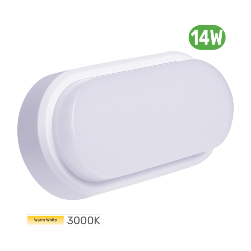 Topex LED Bulkhead Oval White 14W 3000K IP65 - Wholesale Lighting Dealers and wholesale suppliers in Dubai UAE