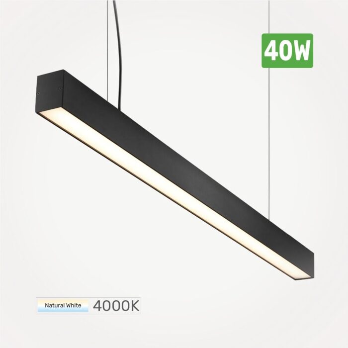Topex LED Lenier Pendent Light Black 40W 4000K -Litex - Wholesale Lighting Dealers and wholesale suppliers in Dubai UAE