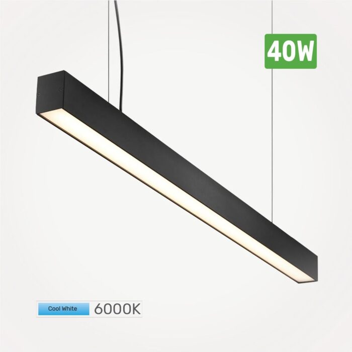 Topex LED Lenier Pendent Light Black 40W 6000K -Litex - Wholesale Lighting Dealers and wholesale suppliers in Dubai UAE