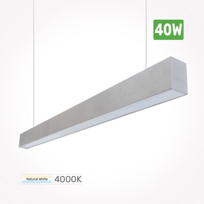 Topex LED Linear Pendent Light Silver 40W 4000K -Litex - Wholesale Lighting Dealers and wholesale suppliers in Dubai UAE