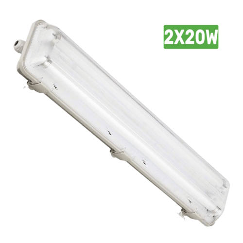 Topex LED Weatherproof Fixture 2 X 20W Tube PC Without Light - Wholesale Lighting Dealers and wholesale suppliers in Dubai UAE