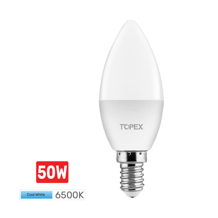 Topex Litex LED Candle Lamp 8 Watt E14 6500K - Wholesale Lighting Dealers and wholesale suppliers in Dubai UAE - Tradedubai.ae Wholesale B2B Market