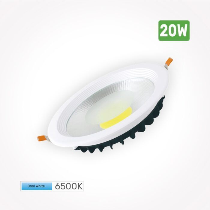 Topex Venus COB Downlight 20 Watt Round Recessed 6500K - Wholesale Lighting Dealers and wholesale suppliers in Dubai UAE - Tradedubai.ae Wholesale B2B Market