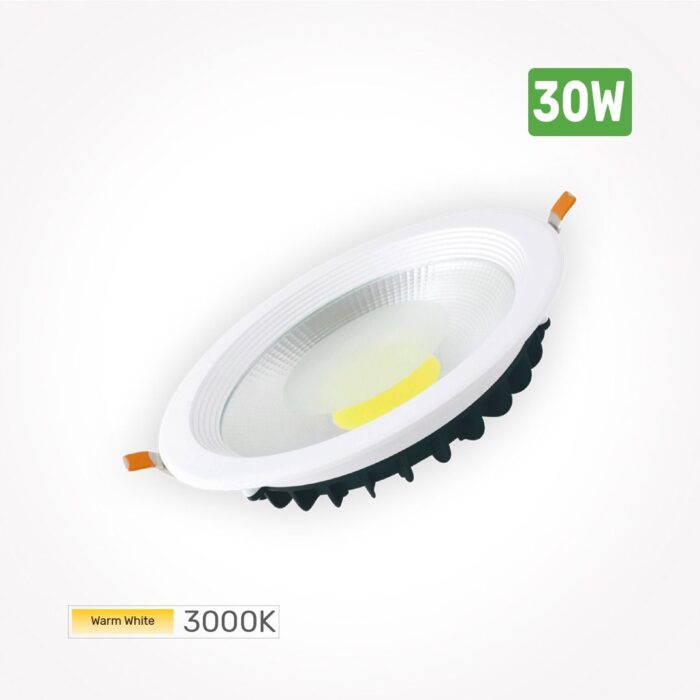 Topex Venus COB Downlight 30 Watt Round Recessed 3000K - Wholesale Lighting Dealers and wholesale suppliers in Dubai UAE - Tradedubai.ae Wholesale B2B Market