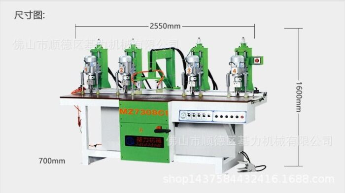 Woodworking machinery full four-head handle hole drilling machine MZ7308C1 cabinet door hinge drilling machine vertical drilling- Wholesale Machinery Supplier and Industrial Equipment Distributor in Dubai UAE - Tradedubai.ae Wholesale B2B Market