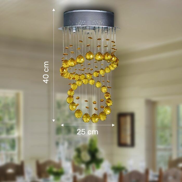 Yellow Crystal Chandelier Ceiling Light - Wholesale Lighting Dealers and wholesale suppliers in Dubai UAE