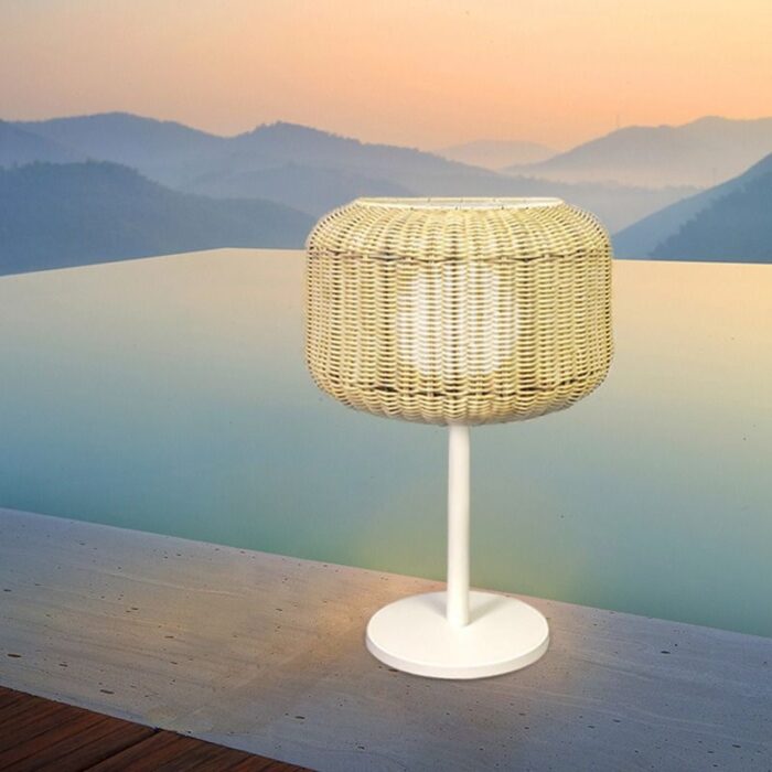 2023 cross-border solar lamp rattan lantern outdoor solar floor lamp waterproof simple BB tea room lawn - Tradedubai.ae Wholesale B2B Market