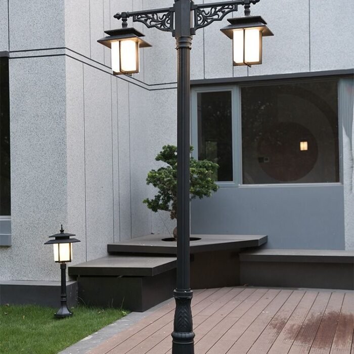 8JDK Chinese outdoor solar waterproof garden light garden villa landscape outdoor park home 3-meter high pole