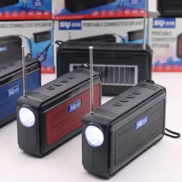 African foreign trade export new energy Bluetooth audio multi-function radio flashlight solar charging Bluetooth speaker
