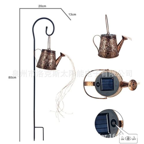 Amazons new solar iron hollow lamp outdoor projection shower kettle lamp courtyard waterproof solar lamp1 - Tradedubai.ae Wholesale B2B Market