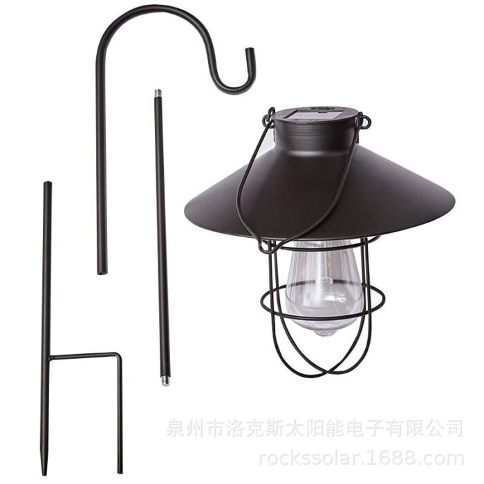 Amazons new solar led lamp retro iron hanging lamp outdoor waterproof garden decorative lamp portable lamp1 - Tradedubai.ae Wholesale B2B Market