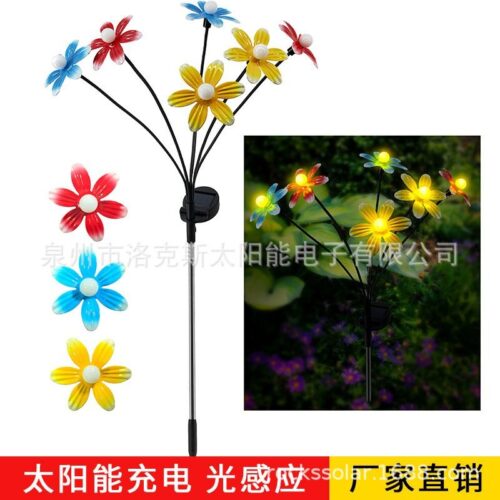 Amazons popular solar firefly petal lamp outdoor garden decoration pole lamp landscape waterproof petal lamp - Tradedubai.ae Wholesale B2B Market