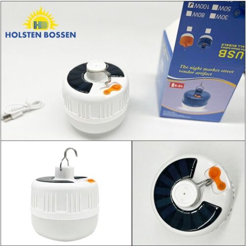 Cross-border portable solar LED rechargeable light bulb energy-saving light bulb street stall night market light mobile outdoor camping