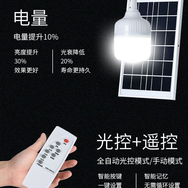 Cross-border solar charging bulb lamp street stall night market lighting emergency outdoor camping tent led light bulb Cross-border solar charging bulb lamp street stall night market lighting emergency outdoor camping tent led light bulb