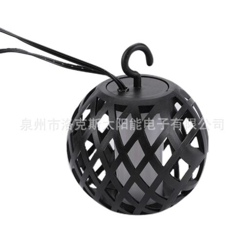 Cross-border solar flame ball light garden decoration light outdoor flame light ball holiday decoration LED1