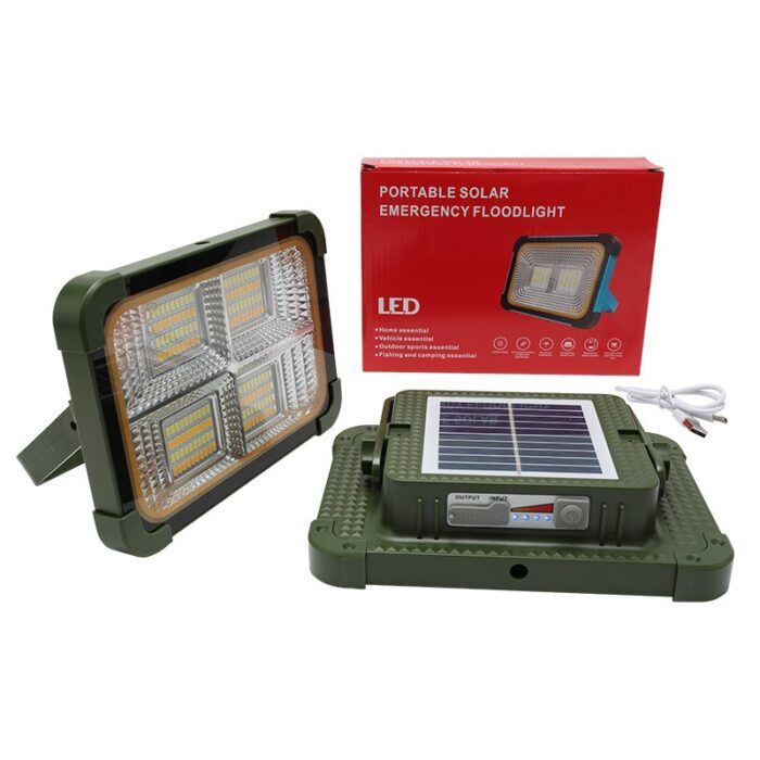 Diamond green 200w solar flood light portable emergency light camping mobile portable fill light night market camping1 - Tradedubai.ae Wholesale B2B Market